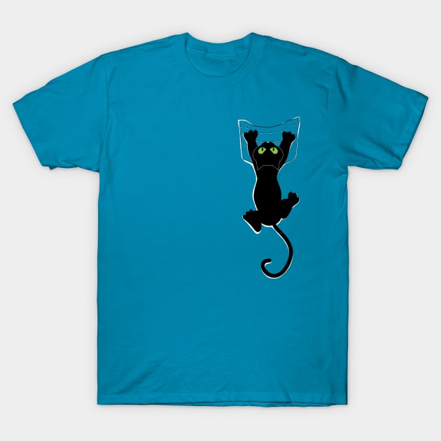 Black Cat T-Shirt by Red